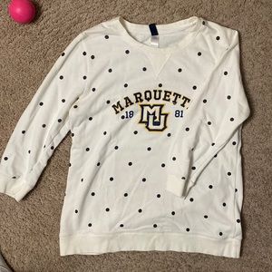 Polka dot Marquette University sweater